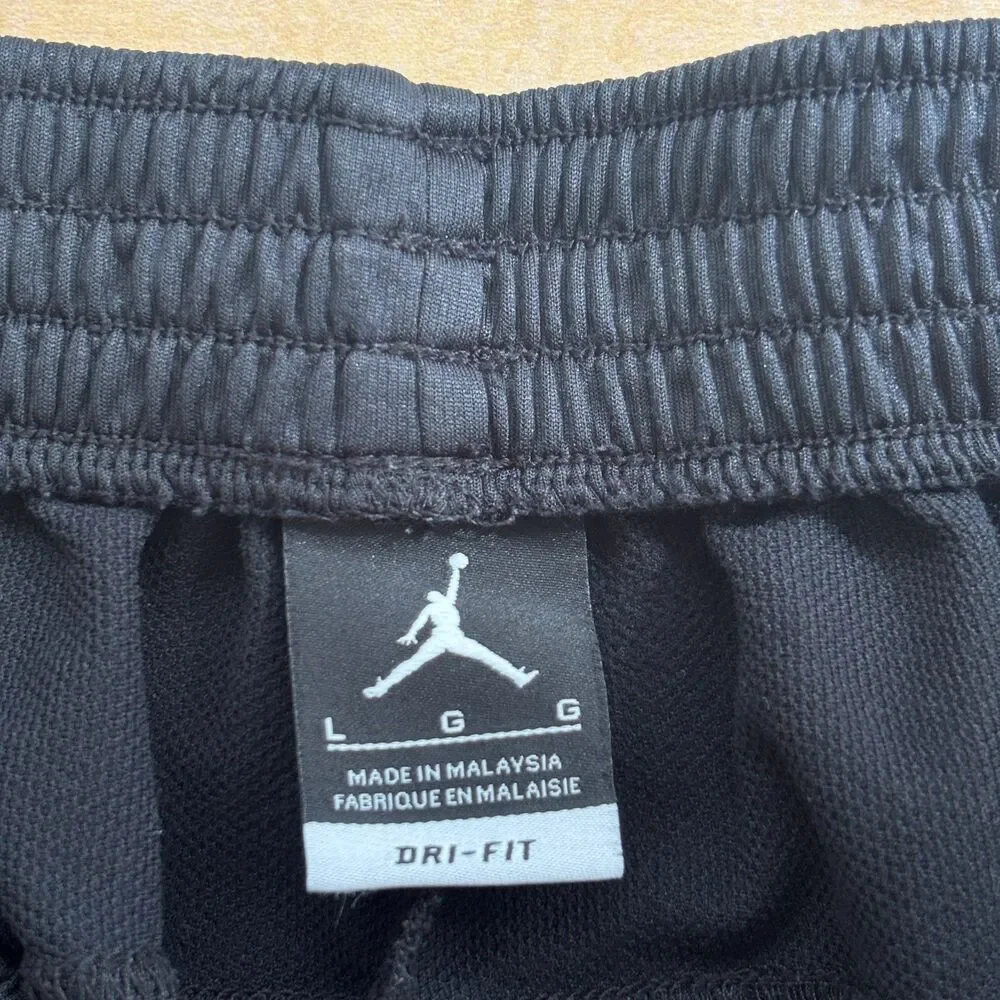 Air Jordan Athletic Shorts Men's L Black Blue Dri-Fit Thermal Lined Sportswear